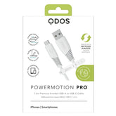 PowerMotion Pro USB-A to USB-C 1.2m Cable - White
